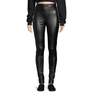 La La Anthony High Rise Stretch Vegan Leather Pants